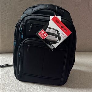 Samsonite NOVEX Laptop Black Backpack with Blue Accents